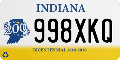 IN license plate 998XKQ