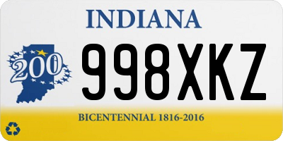 IN license plate 998XKZ