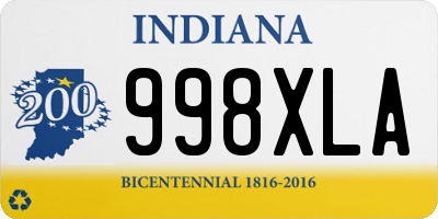 IN license plate 998XLA