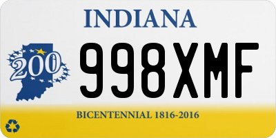 IN license plate 998XMF