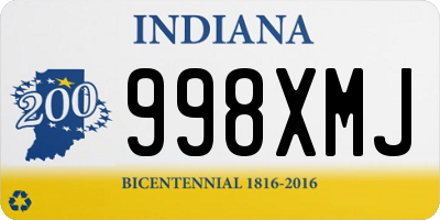 IN license plate 998XMJ