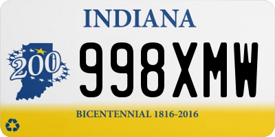 IN license plate 998XMW