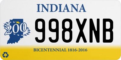 IN license plate 998XNB