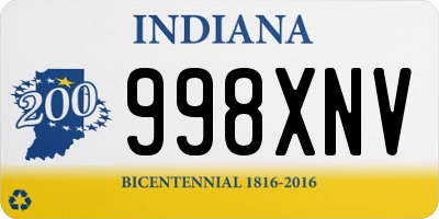 IN license plate 998XNV