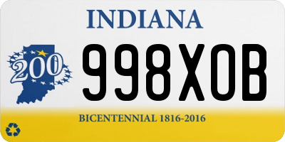 IN license plate 998XOB