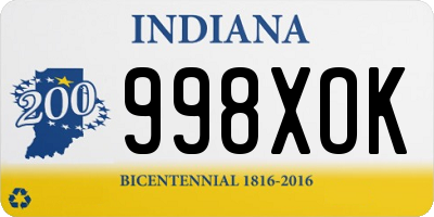 IN license plate 998XOK