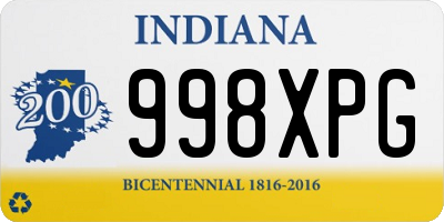 IN license plate 998XPG