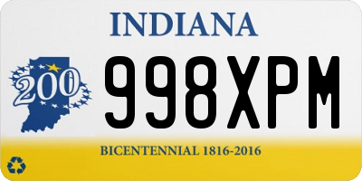 IN license plate 998XPM