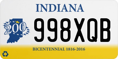 IN license plate 998XQB