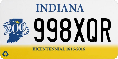 IN license plate 998XQR