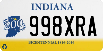 IN license plate 998XRA