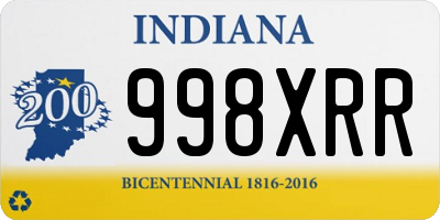 IN license plate 998XRR