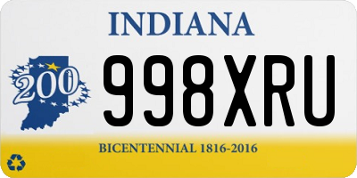 IN license plate 998XRU