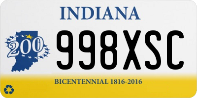 IN license plate 998XSC