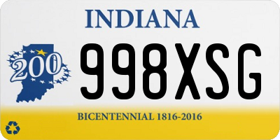 IN license plate 998XSG