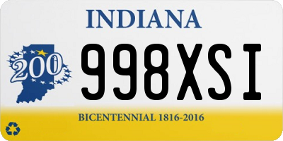 IN license plate 998XSI