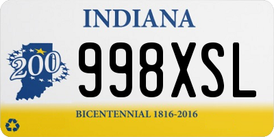 IN license plate 998XSL