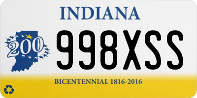 IN license plate 998XSS