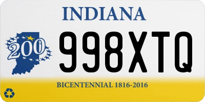 IN license plate 998XTQ