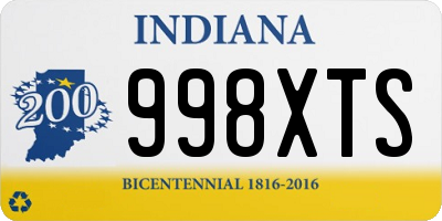 IN license plate 998XTS