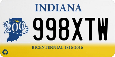 IN license plate 998XTW