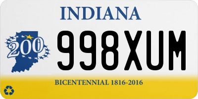 IN license plate 998XUM