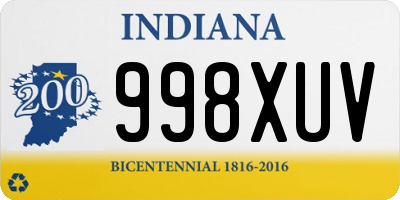 IN license plate 998XUV