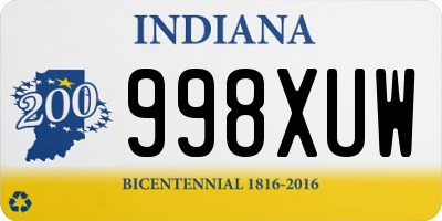 IN license plate 998XUW