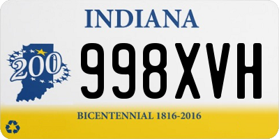 IN license plate 998XVH