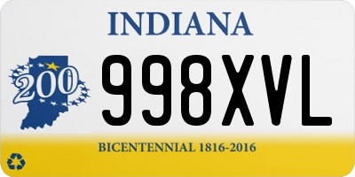 IN license plate 998XVL