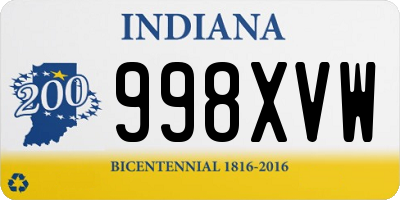 IN license plate 998XVW