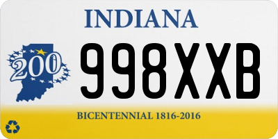 IN license plate 998XXB