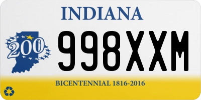 IN license plate 998XXM