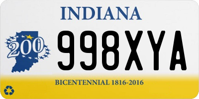 IN license plate 998XYA