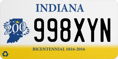 IN license plate 998XYN