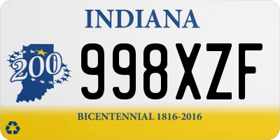 IN license plate 998XZF