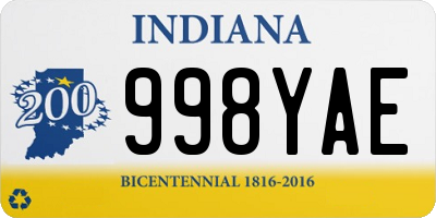 IN license plate 998YAE