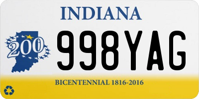 IN license plate 998YAG