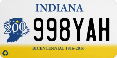 IN license plate 998YAH