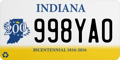 IN license plate 998YAO