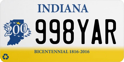 IN license plate 998YAR