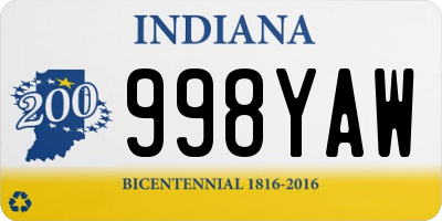 IN license plate 998YAW