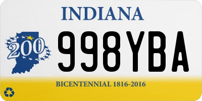 IN license plate 998YBA