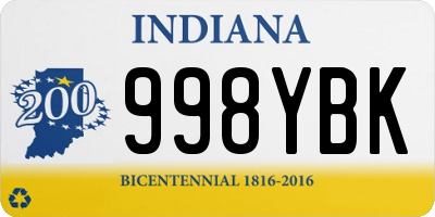 IN license plate 998YBK