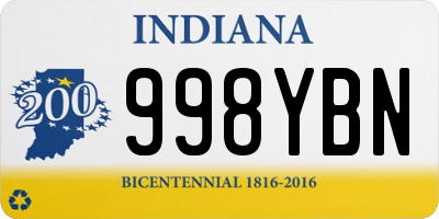 IN license plate 998YBN