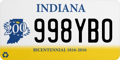 IN license plate 998YBO