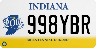 IN license plate 998YBR