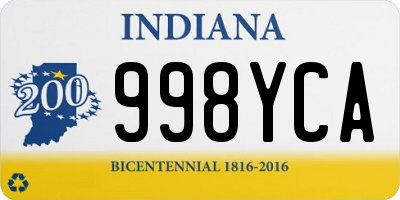 IN license plate 998YCA