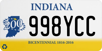 IN license plate 998YCC