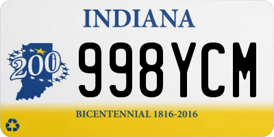 IN license plate 998YCM